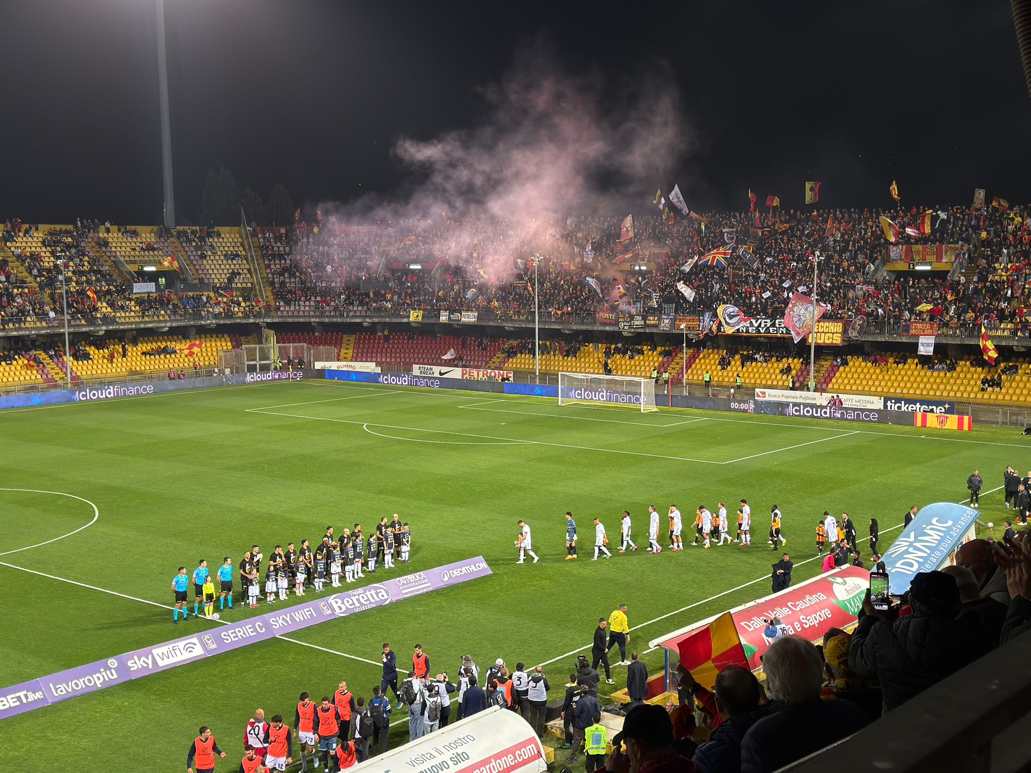 Benevento-Cavese: 0-1. Nella sera della festa giallorossa, Orlando firma la vittoria dei Metelliani