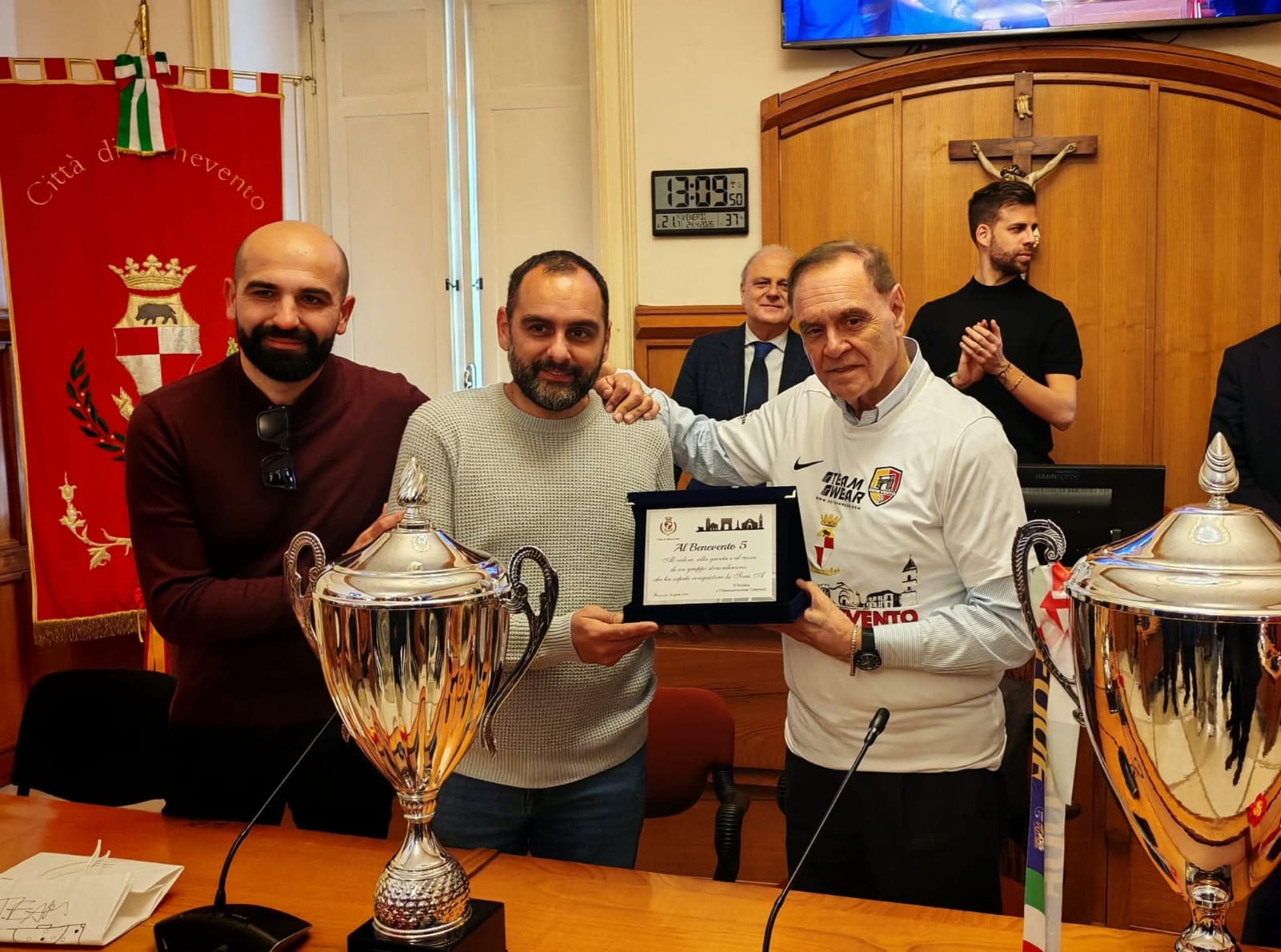 Benevento A5 celebra la promozione a Palazzo Mosti