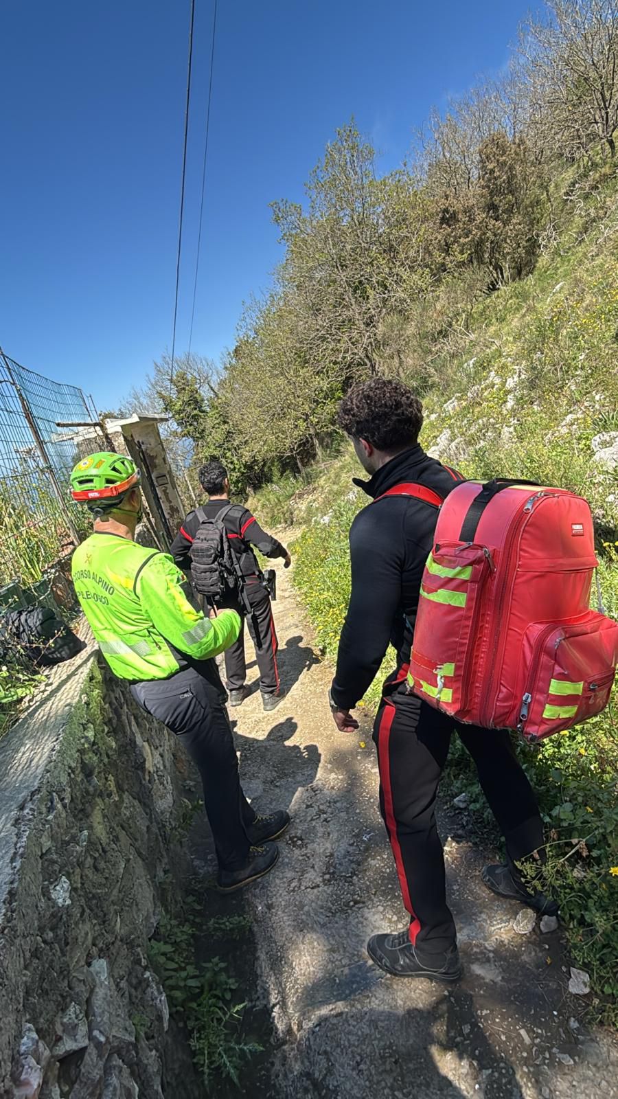 Escursionista ferita ad Anacapri messa in salvo dal Soccorso Alpino e Speleologico della Campania