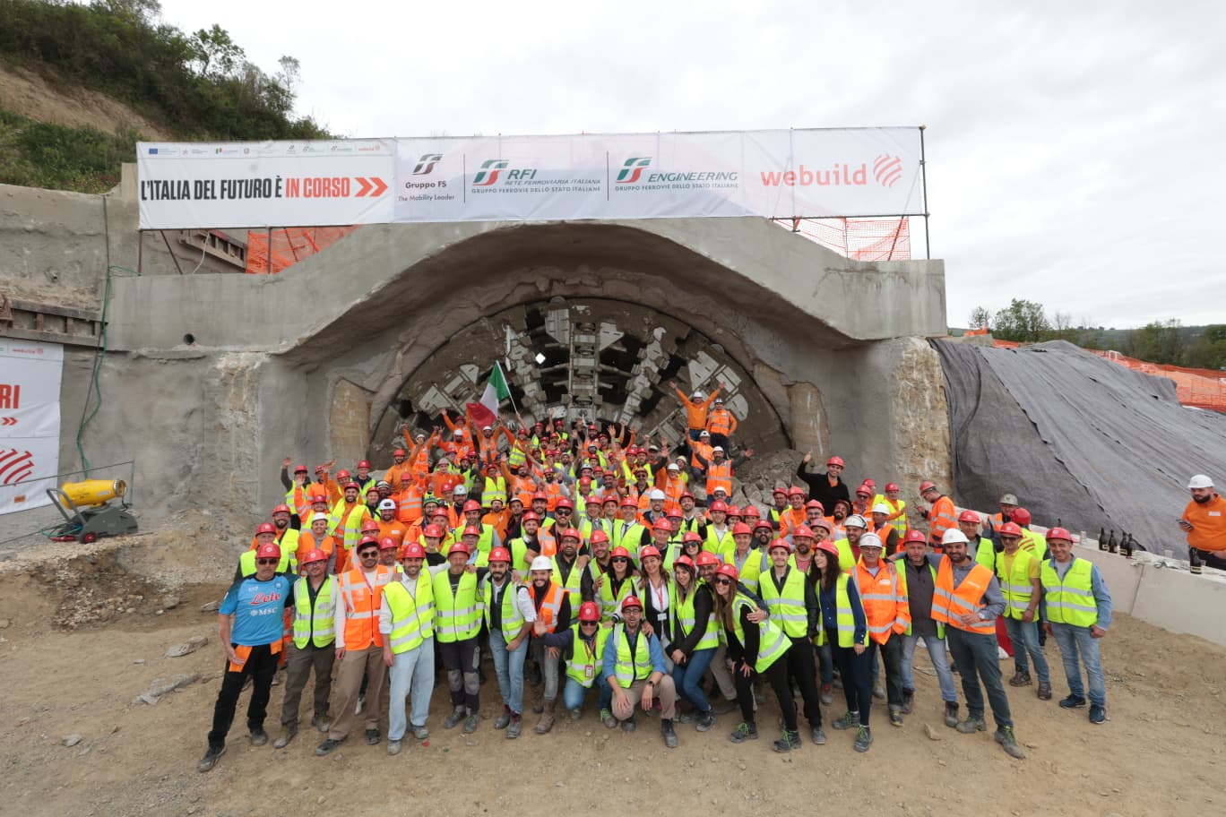 Webuild completa lo scavo della galleria Rocchetta sulla AV Napoli–Bari: grazie ai 140 tecnici specializzati