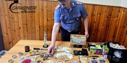 Val Fortore, nascondeva droghe di vario tipo in casa, giovane arrestato dai Carabinieri