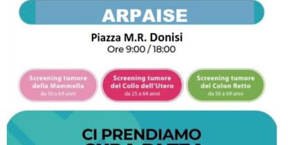 Ad Arpaise il 4 e 5 Maggio l’ASL di Benevento in piazza, per la prevenzione gratuita con gli screening oncologici 