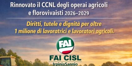 Rinnovato nella notte il CCNL degli operai agricoli e florovivaisti 2026–2029