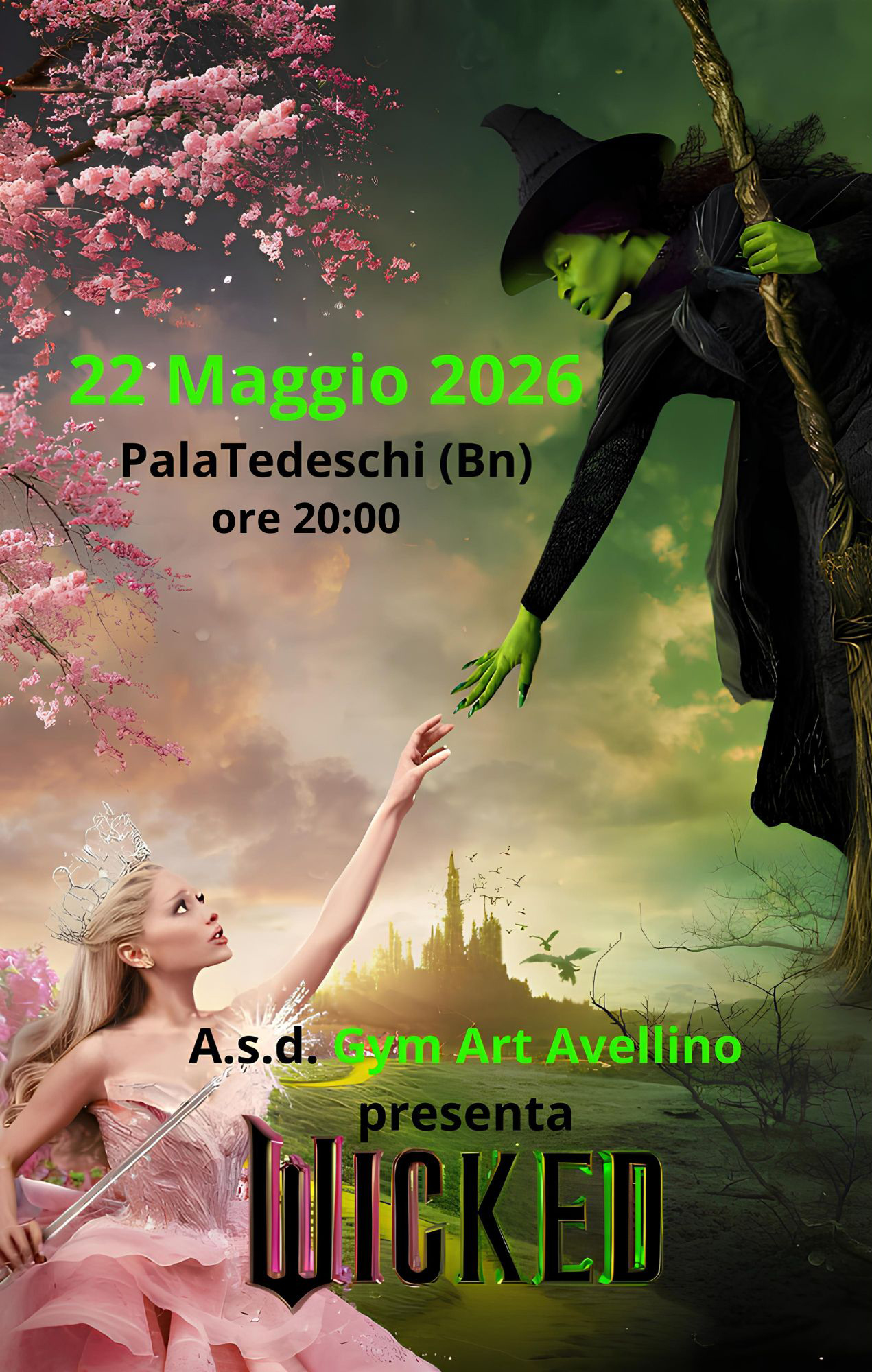 Asd Gym Art Avellino presenta “Wicked: Le ombre e le luci di Oz”. L’eccellenza irpina trionfa ai campionati Nazionali e “approda” al PalaTedeschi di Benevento