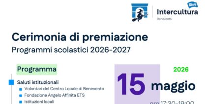 Intercultura Benevento, il 15 maggio la premiazione delle borse di studio a Palazzo Paolo V
