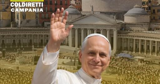 Coldiretti Campania accoglie Papa Leone XIV: fiori e mele annurce Igp per fedeli e pellegrini