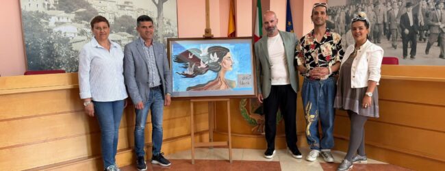 Castelpoto, l’artista iraniano Samiar dona al Comune un quadro per le donne: “Opera di libertà contro l’oppressione”