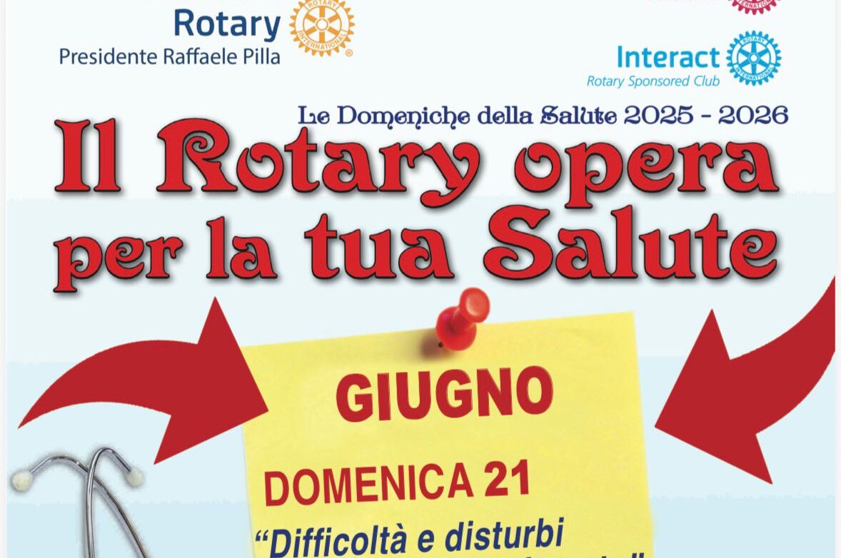 Il Rotary Club di Benevento con Presidente Raffele Pilla promuove la “Domenica della Salute”: una giornata dedicata all’individuazione precoce di DSA e ADHD
