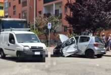 Rione Libertà,  scontro tra tre auto: donna ferita