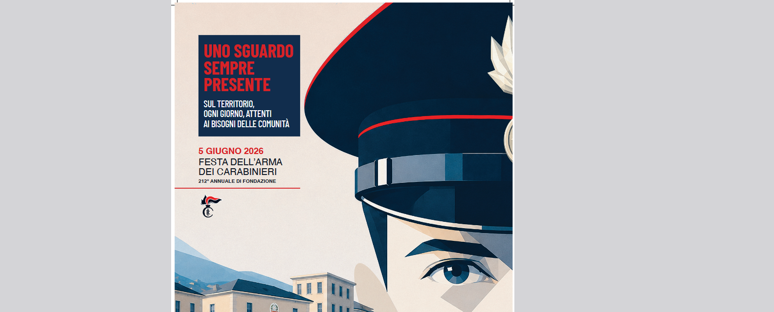 Venerdì 5 Giugno il 212° Annuale di Fondazione dell’Arma dei Carabinieri