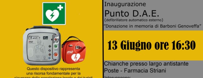 Chianche si dota di una nuova postazione DAE: un gesto di solidarietà al servizio della comunità
