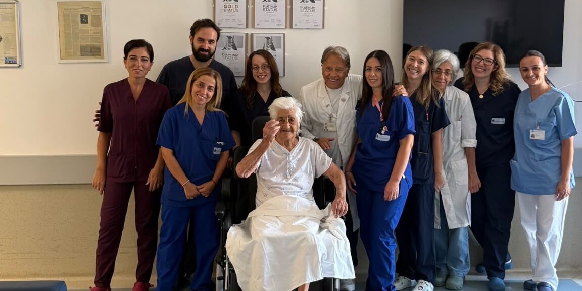 Grave ictus a 95 anni: operata e salvata al Moscati, l’anziana irpina è già tornata a casa