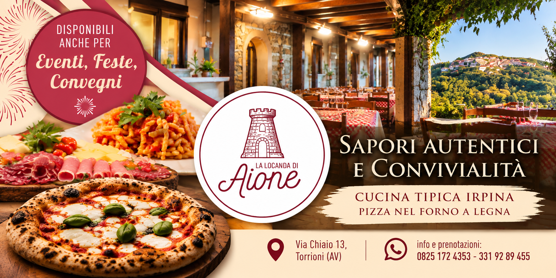Locanda di Aione: cucina irpina, pizza nel forno a legna e uno spazio per i tuoi eventi