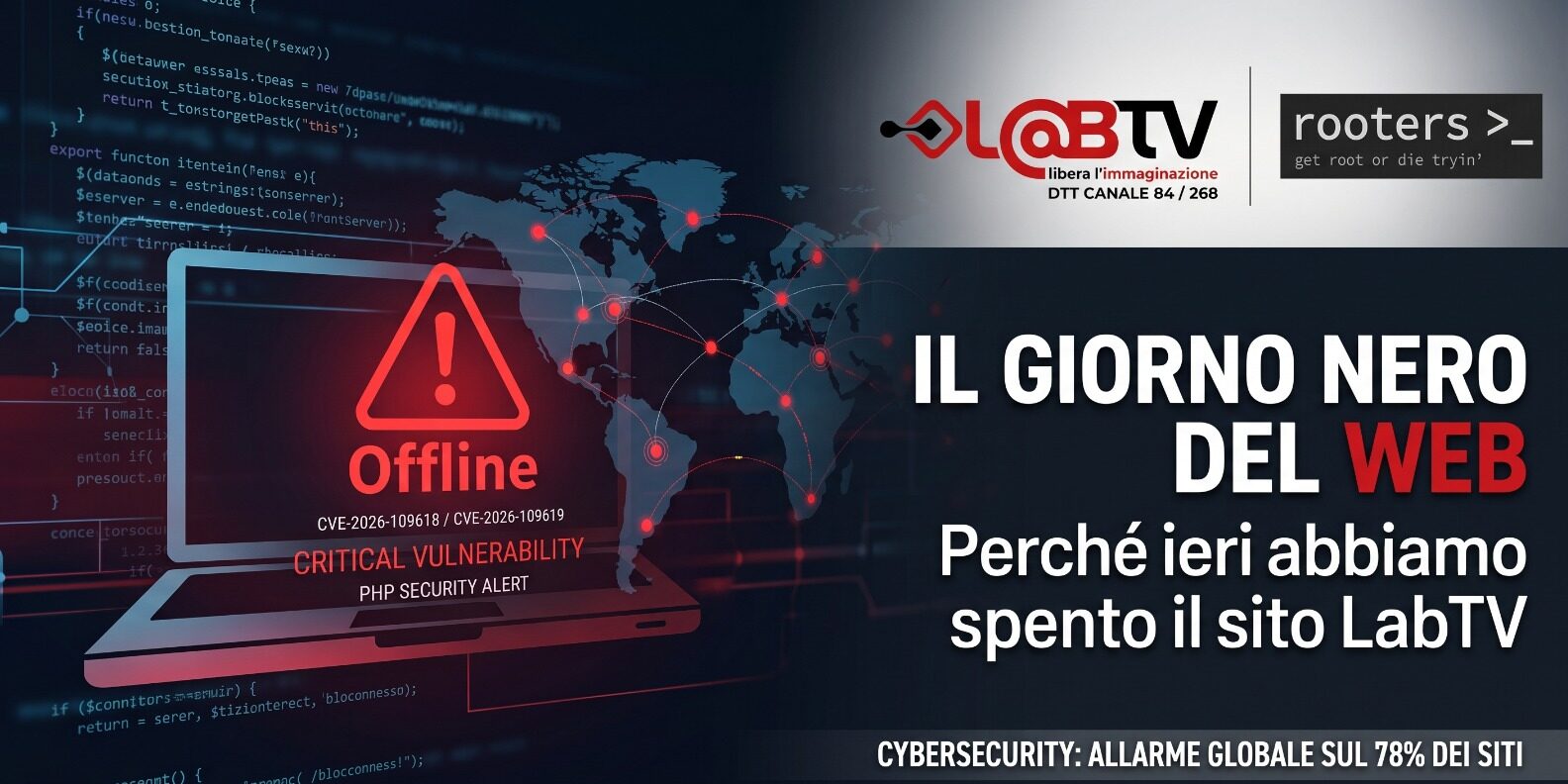 Cybersecurity, ieri il giorno nero per il web mondiale: LabTV offline per precauzione, intervento tempestivo di Rooters